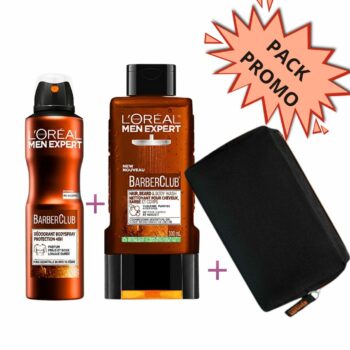 L'oreal Barber Club Deo Atomisseur Spray+Gel Douche 300ml+Trousse Coffret