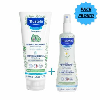 Mustela 2en1 200ml+Eau Rafraichissant 200ml Pack