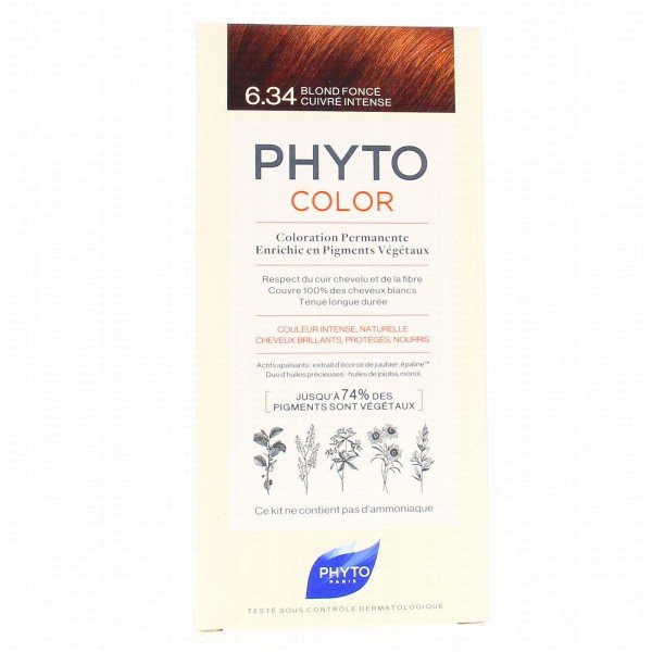 PHYTOCOLOR-6.34-BLOND-FONCE-CUIVRE PHYTOCOLOR 6.34 BLOND FONCE CUIVRE | Urban Drug store