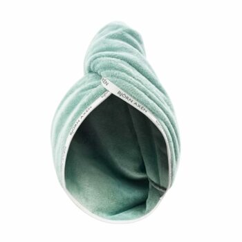 Bjorn Axen Serviette Turban Pour Cheveux Verte