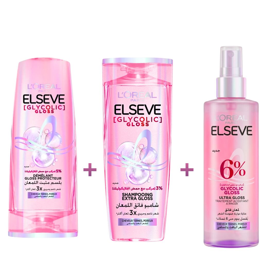 Elseve-Glycolic-Gloss-ShampooingDemelantUltra-GlossCoffret Elseve Glycolic Gloss ShampooingDemelantUltra GlossCoffret | Urban Drug store