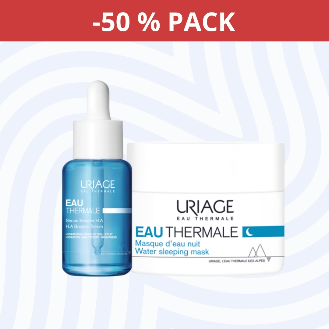 Uriage-Eau-thermale-duo-pack-50-serum-boostermasque-deau-nuit Uriage Eau thermale duo pack 50 serum boostermasque deau nuit | Urban Drug store