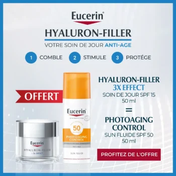 Eucerin hyaluron filler jour+ ecran fluide 50+ pack
