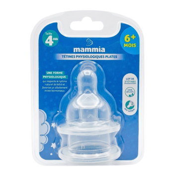 Mammia Paire De Tetines Plates Physiologique 6mois+