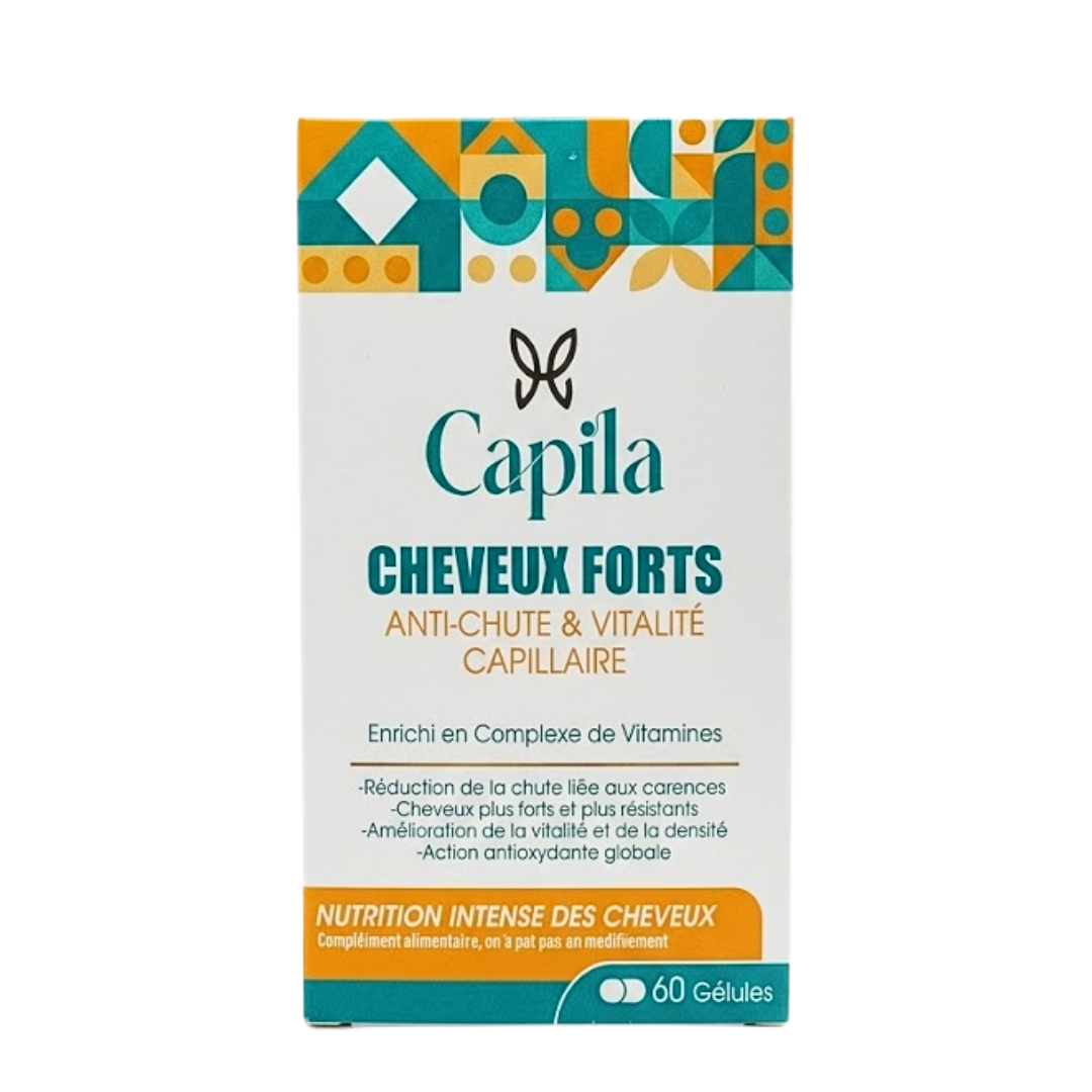 Capila Compliment Cheveux Forts Anti-Chute 60gelules 1 Capila Compliment Cheveux Forts Anti-Chute 60gelules