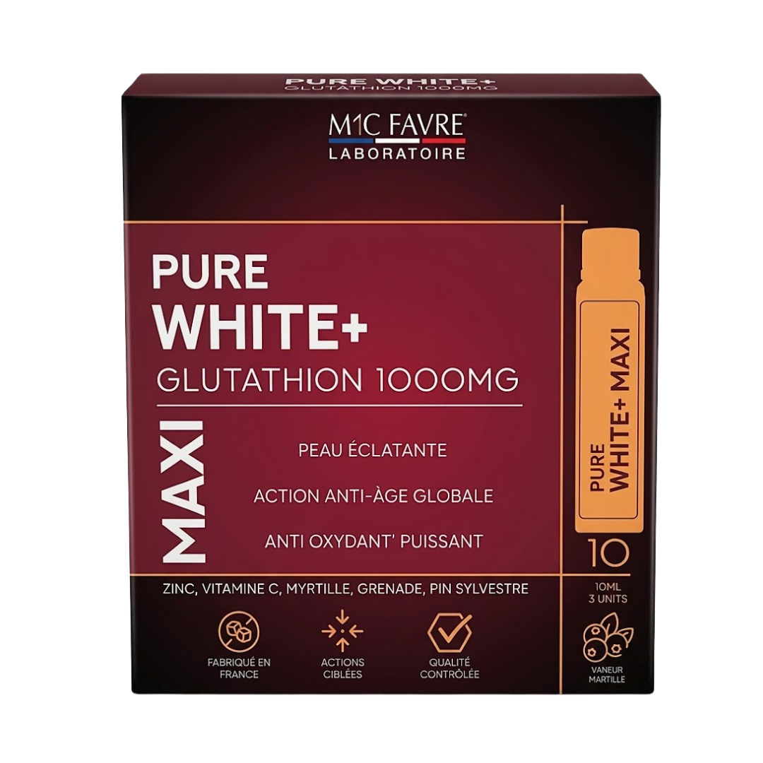 Eric Favre Pure White Glutathion 1000mg Maxi 10Doses x 25ml 1 Eric Favre Pure White Glutathion 1000mg Maxi 10Doses x 25ml