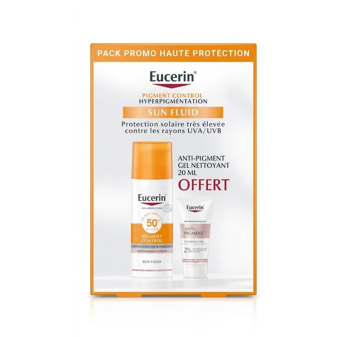 Eucerin Ecran Pigment Control 50ml + Mini Anti-Pigment Gel Nettoyent Pack 1 Eucerin Ecran Pigment Control 50ml + Mini Anti-Pigment Gel Nettoyent Pack