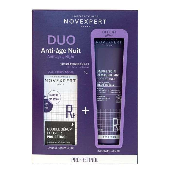 Novexpert Pro-Retinol Double Serum 30ml + Baume Demaquillant Offert