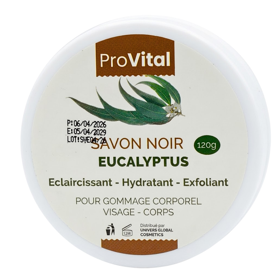 Pro Vital Savon Noir Eucalyptus 120G 1 Pro Vital Savon Noir Eucalyptus 120G