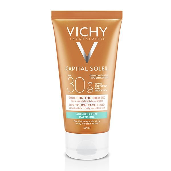 Vichy Capital Soleil Émulsion Anti-Brillance Toucher Sec SPF50 Peau Sensible Mixte à Grasse | 50ml 1 Vichy Capital Soleil Émulsion Anti-Brillance Toucher Sec SPF50 Peau Sensible Mixte à Grasse | 50ml