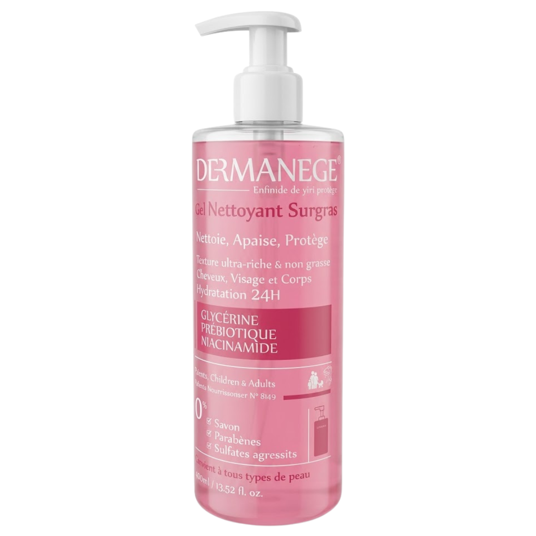 Dermanege Gel Nettoyant Surgras 400ml 1 Dermanege Gel Nettoyant Surgras 400ml