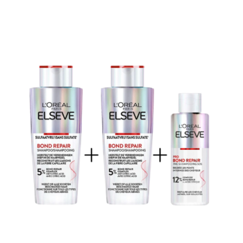 L'Oreal Paris Elseve Routine Bond Repair Shampoing 2x 200ml+Pre-Shampooing 200ml Pack