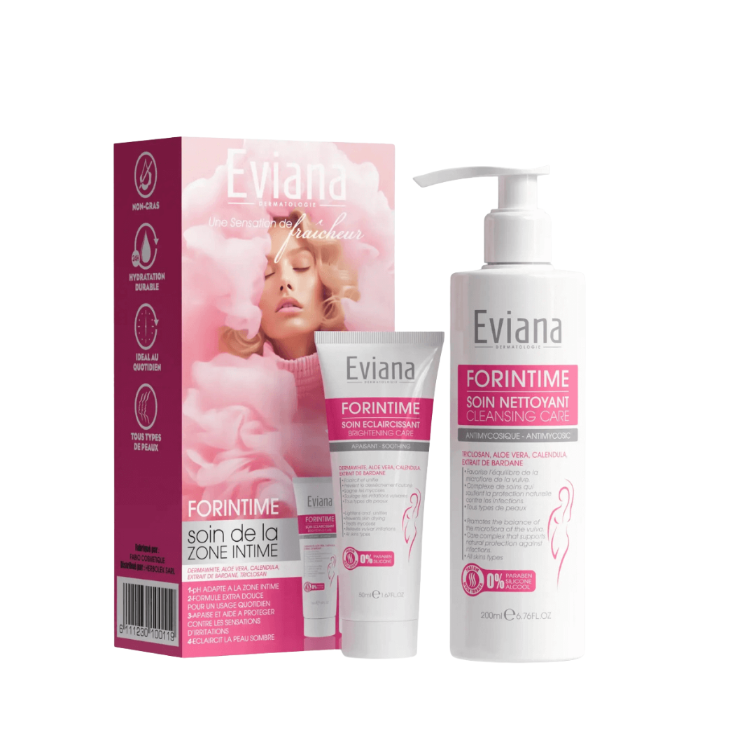 Eviana Forintime Duo Pack"Gel Intime 200ml+Creme Eclaircissant 50ml" 1 Eviana Forintime Duo Pack"Gel Intime 200ml+Creme Eclaircissant 50ml"