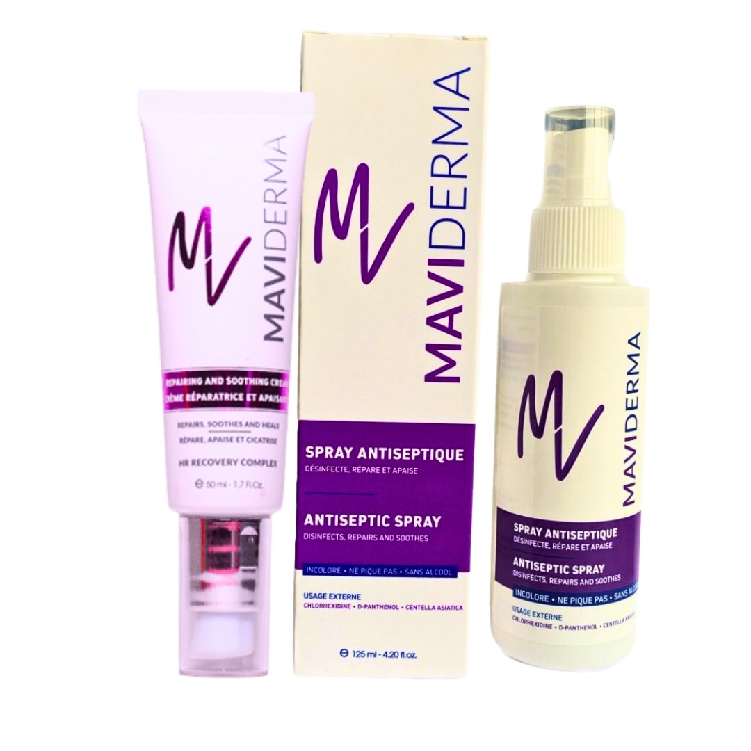 Maviderma Creme Reparatrice 50ml + Spray Antiseptique 125ml Pack 1 Maviderma Creme Reparatrice 50ml + Spray Antiseptique 125ml Pack