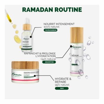Moroccan Beauty ramadan Routine "Cr de nuit+Elixir du maroc+Brume Nat"