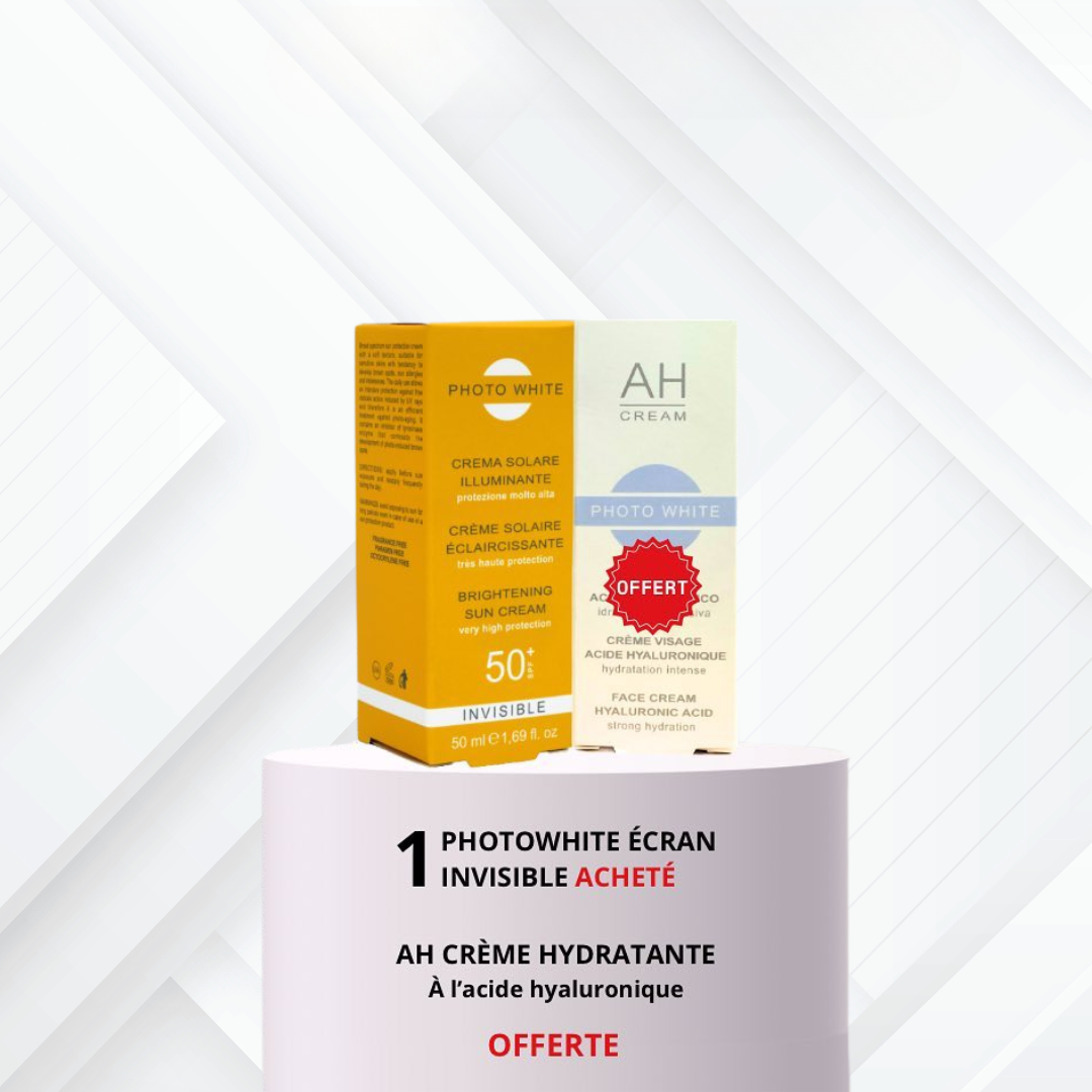 Photo White Ecran Invisible Spf 50+ = AH Cream 30ml Offert 1 Photo White Ecran Invisible Spf 50+ = AH Cream 30ml Offert