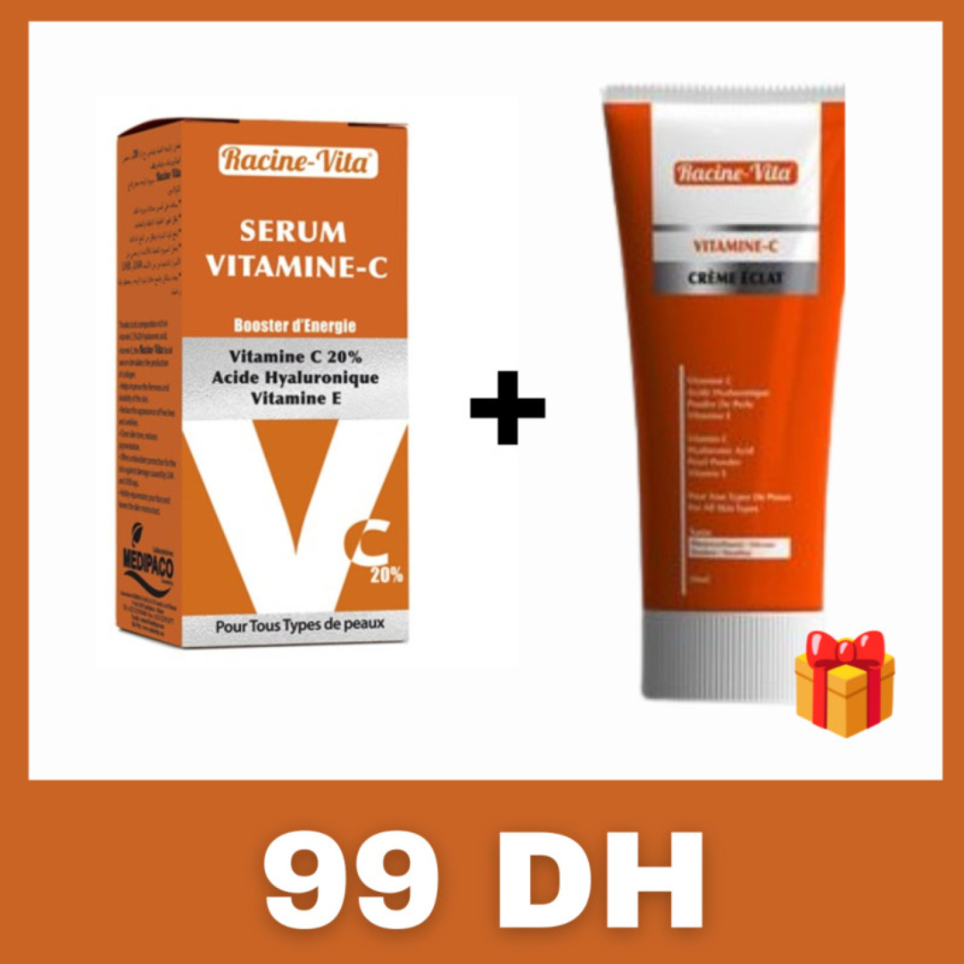 Racine Vita Serum Vitamine C 10ml+ Creme Eclat Vitamine C 1 Racine Vita Serum Vitamine C 10ml+ Creme Eclat Vitamine C