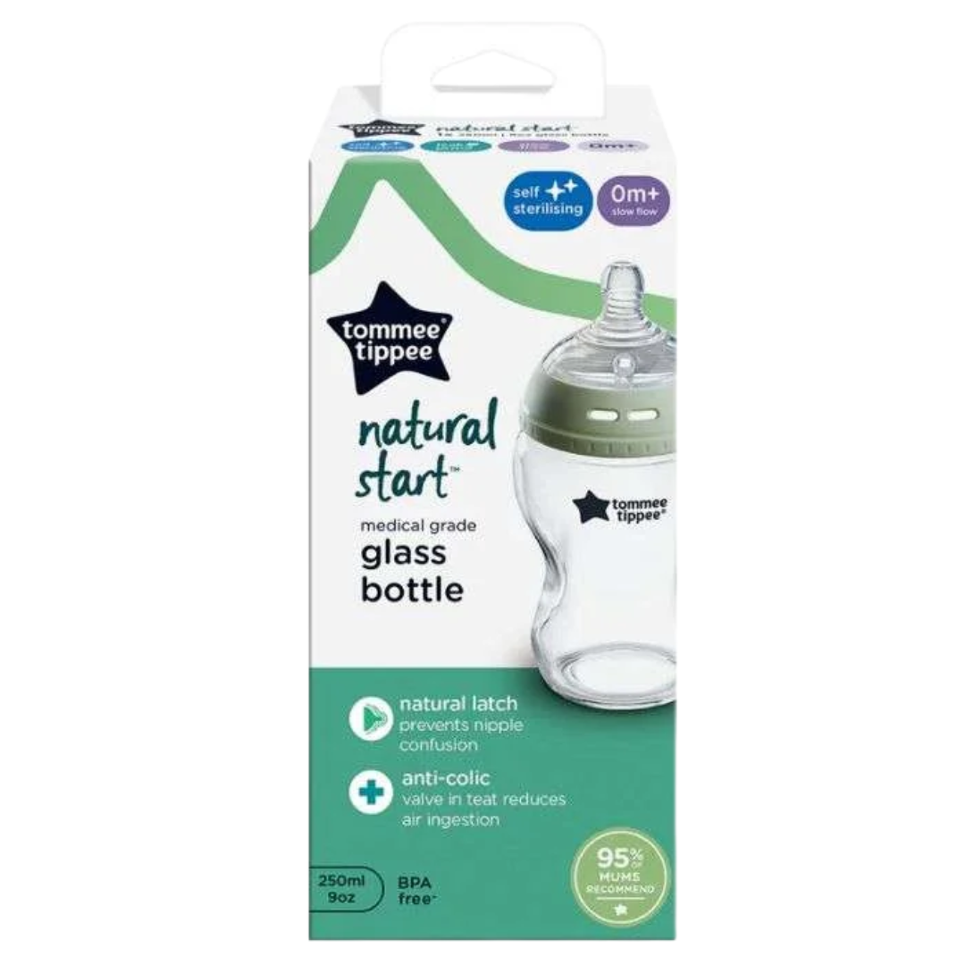 Tomme Tippee Biberon Verre Natural Start 250ml 1 Tomme Tippee Biberon Verre Natural Start 250ml