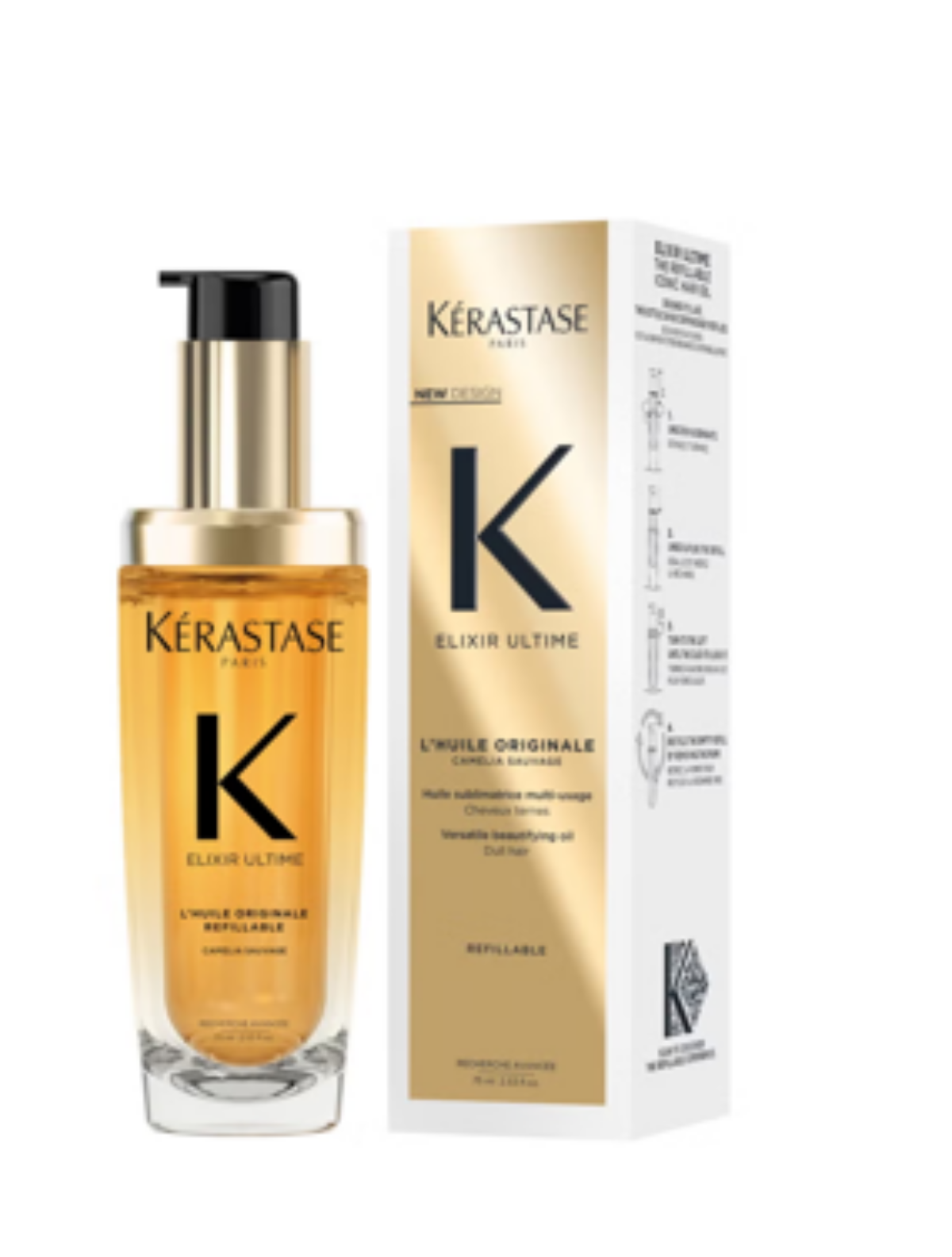 KERASTASE ELIXIR ULTIME HUILE ORIGINALE RECHARGEABLE 75 ML 1 KERASTASE ELIXIR ULTIME HUILE ORIGINALE RECHARGEABLE 75 ML