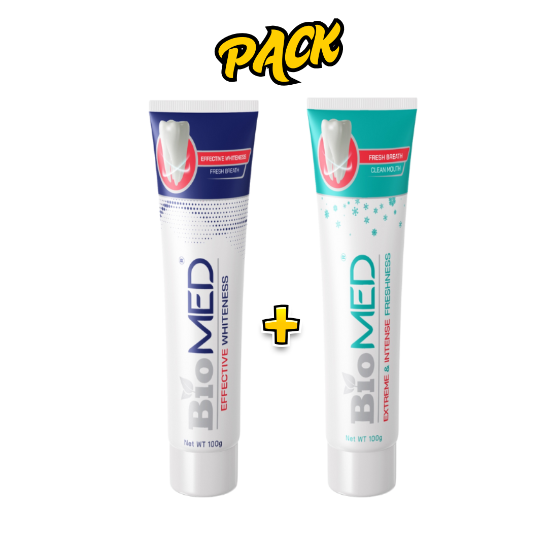 Biomed Pack Dentifrice Effective 100g + Dentifrice Extreme 100g 1 Biomed Pack Dentifrice Effective 100g + Dentifrice Extreme 100g