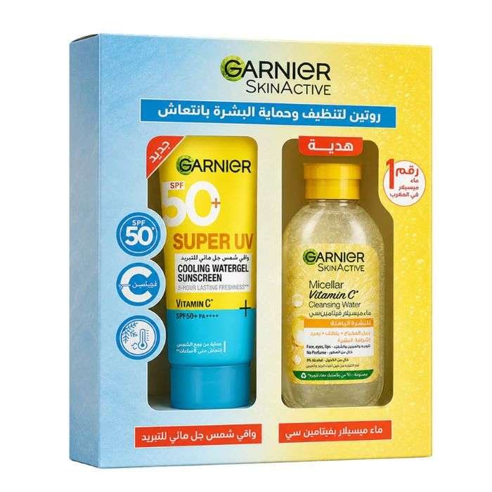GARNIER SUPER UV SPF 50 + COOLING WATERGEL + MICELLAR VITAMINE C OFFERT