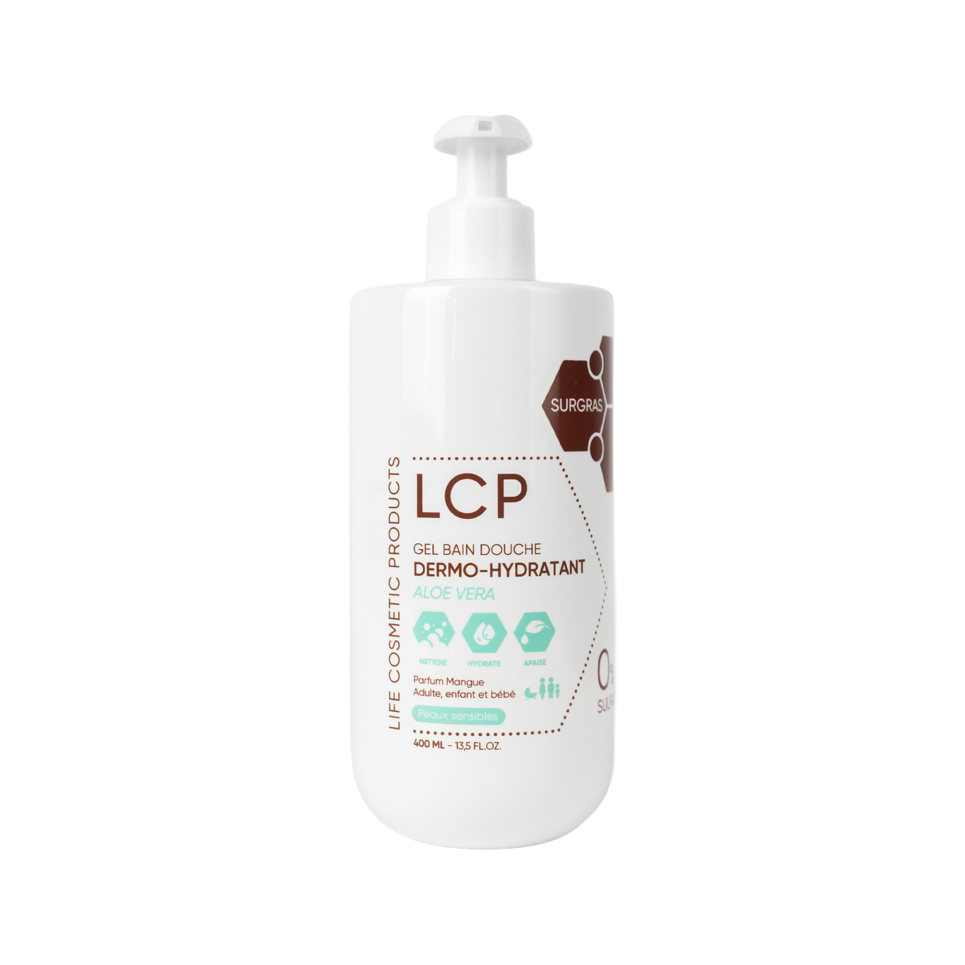 LCP Gel Douche Aloe Vera Peaux Sensibles 400ml