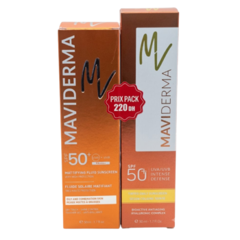 Maviderma Fluide Solaire spf50+ 50ml+Ecran Solaire Teinte 50ml Pack