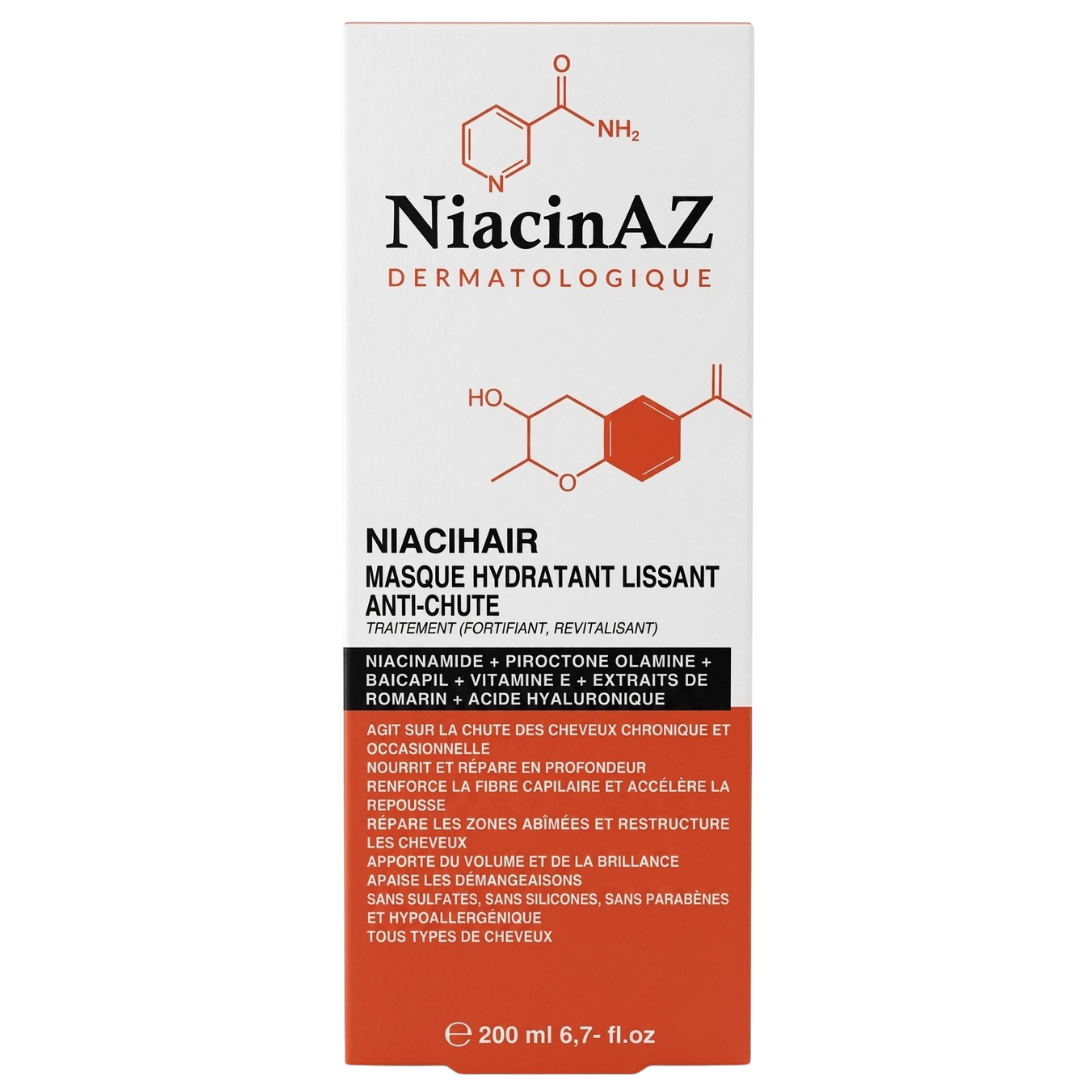 Niacinaz Niacihair Masque Hydratant Lissant Anti-Chute 200ML 1 Niacinaz Niacihair Masque Hydratant Lissant Anti-Chute 200ML
