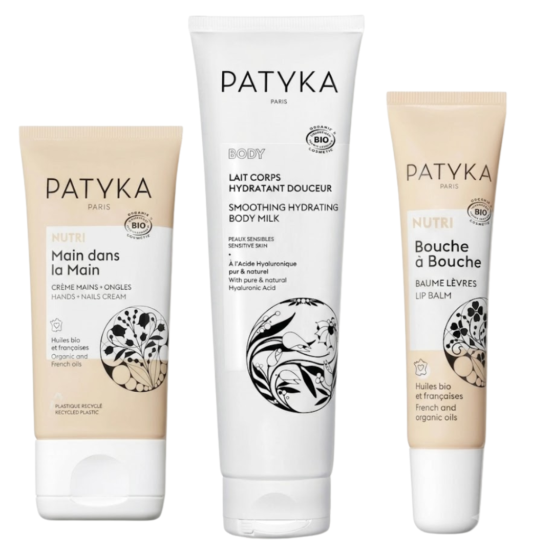 Patyka Lait Corps+Nutri mains+Nutri Bouche Coffret 1 Patyka Lait Corps+Nutri mains+Nutri Bouche Coffret