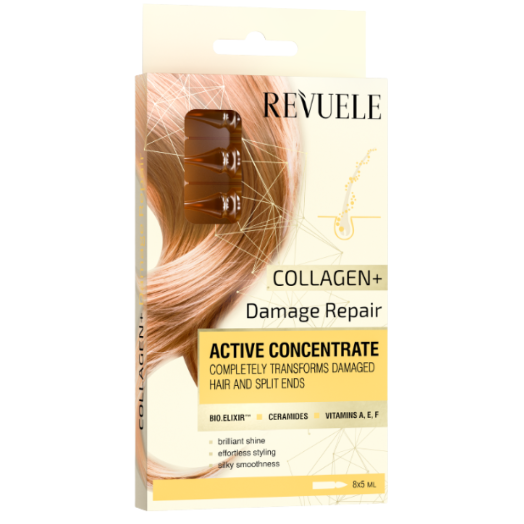 Revuele Ampoules Active Hair Concentrate Collagen+Damage Repair 8x5ml 1 Revuele Ampoules Active Hair Concentrate Collagen+Damage Repair 8x5ml