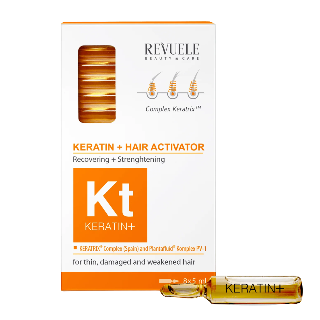 Revuele Ampoules Keratin+ Hair Restoration Activator 8x5ml 1 Revuele Ampoules Keratin+ Hair Restoration Activator 8x5ml