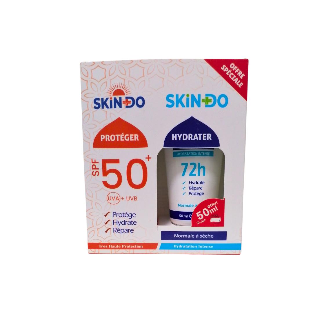 Skindo Ecran Solaire Invisible + Creme hydratante Peaux Normale a Seches 1 Skindo Ecran Solaire Invisible + Creme hydratante Peaux Normale a Seches