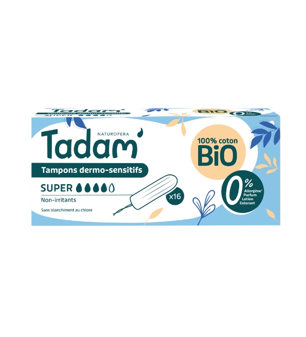 TADAM TAMPONS DERMO SENSITIFS SUPER X 16 1 TADAM TAMPONS DERMO SENSITIFS SUPER X 16