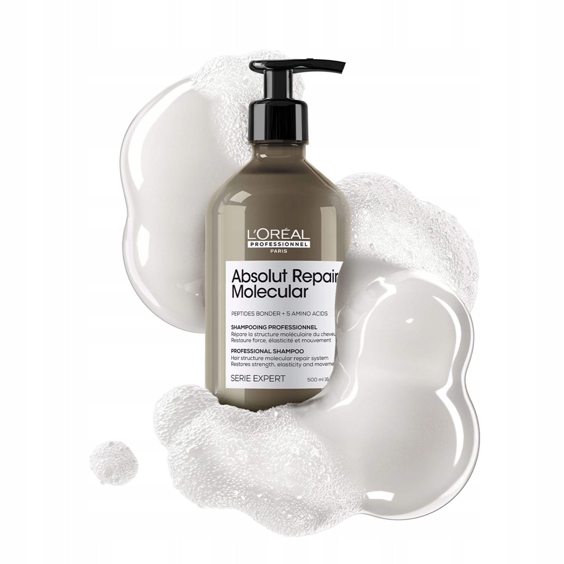 L'OREAL PROFESSIONNEL ABSOLUT REPAIR MOLECULAR SHAMPOOING 500ML 1 L'OREAL PROFESSIONNEL ABSOLUT REPAIR MOLECULAR SHAMPOOING 500ML