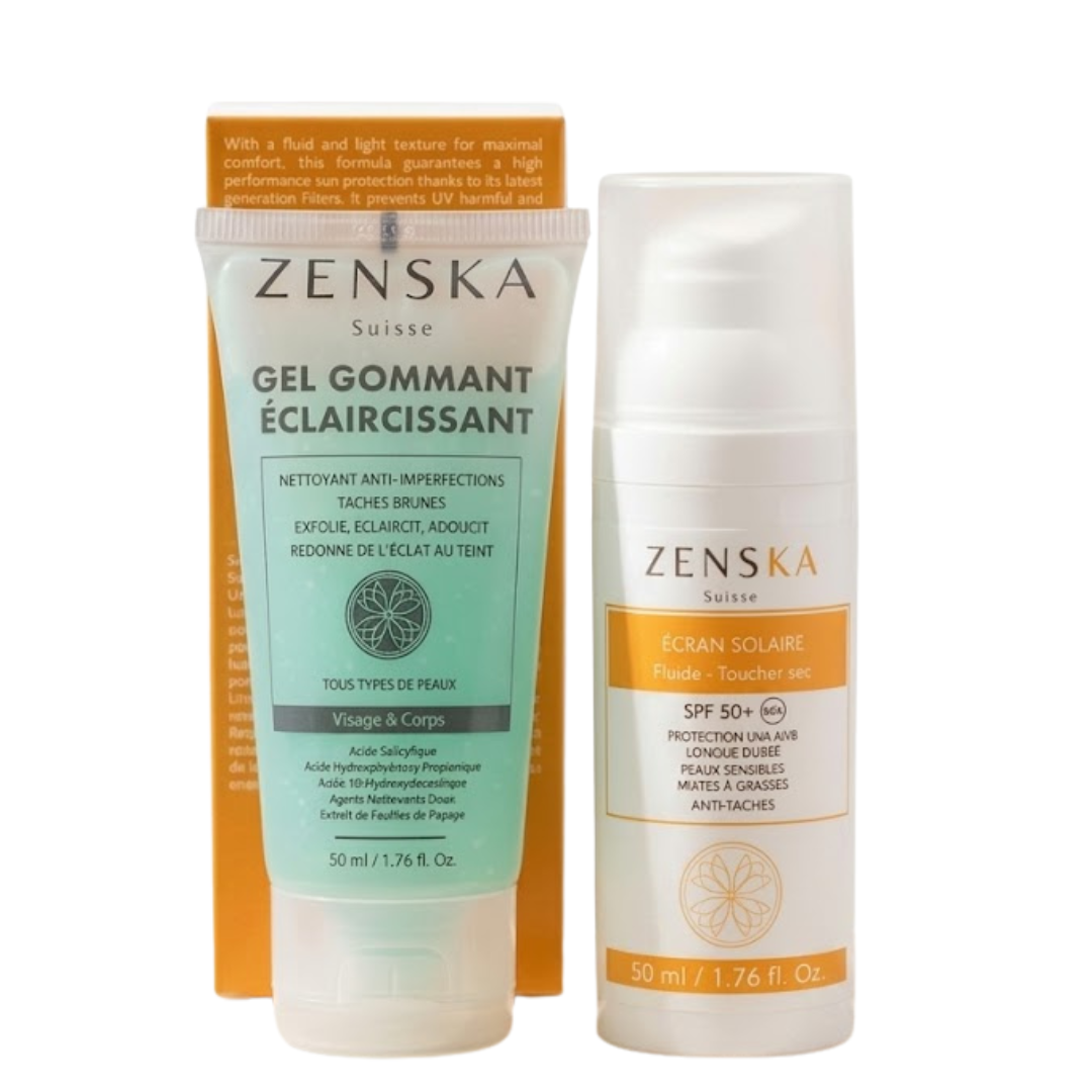 Zenska Ecran Solaire Fluide spf50+ 50ml+Gel Gommante 50ml pack 1 Zenska Ecran Solaire Fluide spf50+ 50ml+Gel Gommante 50ml pack