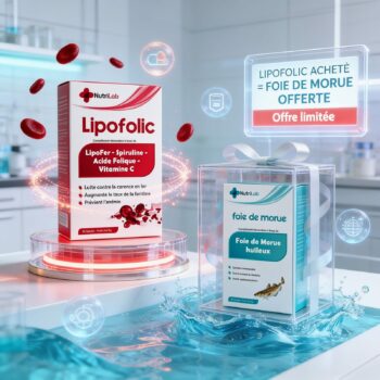 Nutrilab Lipofolic 30 Gelules = Foie De Morue 30 Gelules Offerte
