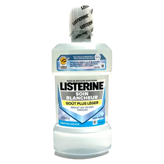 LISTERINE SOIN BLANCHEUR MENTHE 500ML 1 LISTERINE SOIN BLANCHEUR MENTHE 500ML