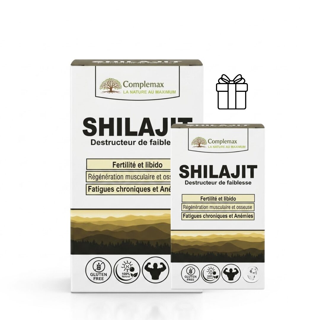 Complemax Shilajit 60 Gelules + Complemax Shilajit Echantillon Offert 1 Complemax Shilajit 60 Gelules + Complemax Shilajit Echantillon Offert