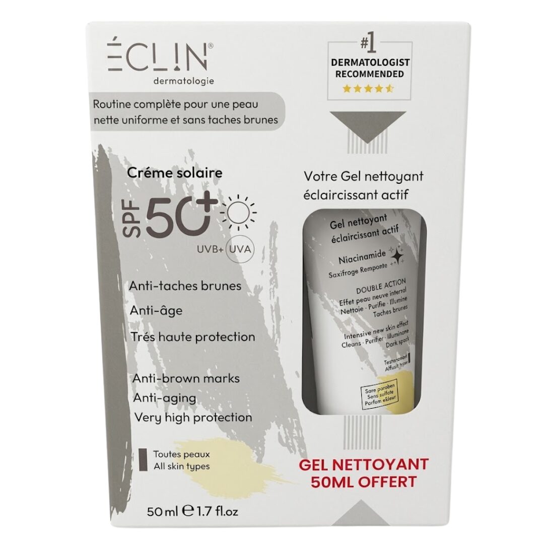 Eclin Ecran Solaire Anti-Tache 50ml+Gel Nettoyant 50ml Pack 1 Eclin Ecran Solaire Anti-Tache 50ml+Gel Nettoyant 50ml Pack