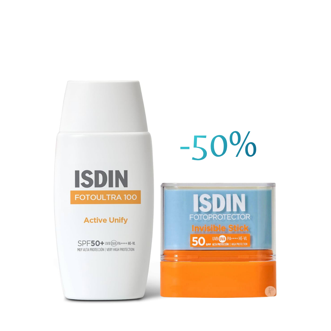 ISDIN FotoUltra Active Unify 50ml+Fotoprotector Stick-50% Pack 1 ISDIN FotoUltra Active Unify 50ml+Fotoprotector Stick-50% Pack