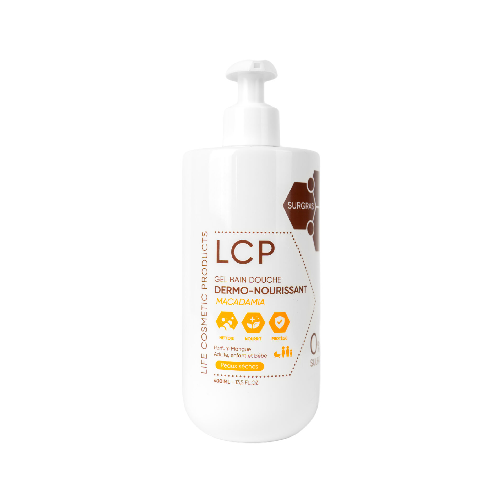 Lcp Gel Bain Douche Macadamia 400ml