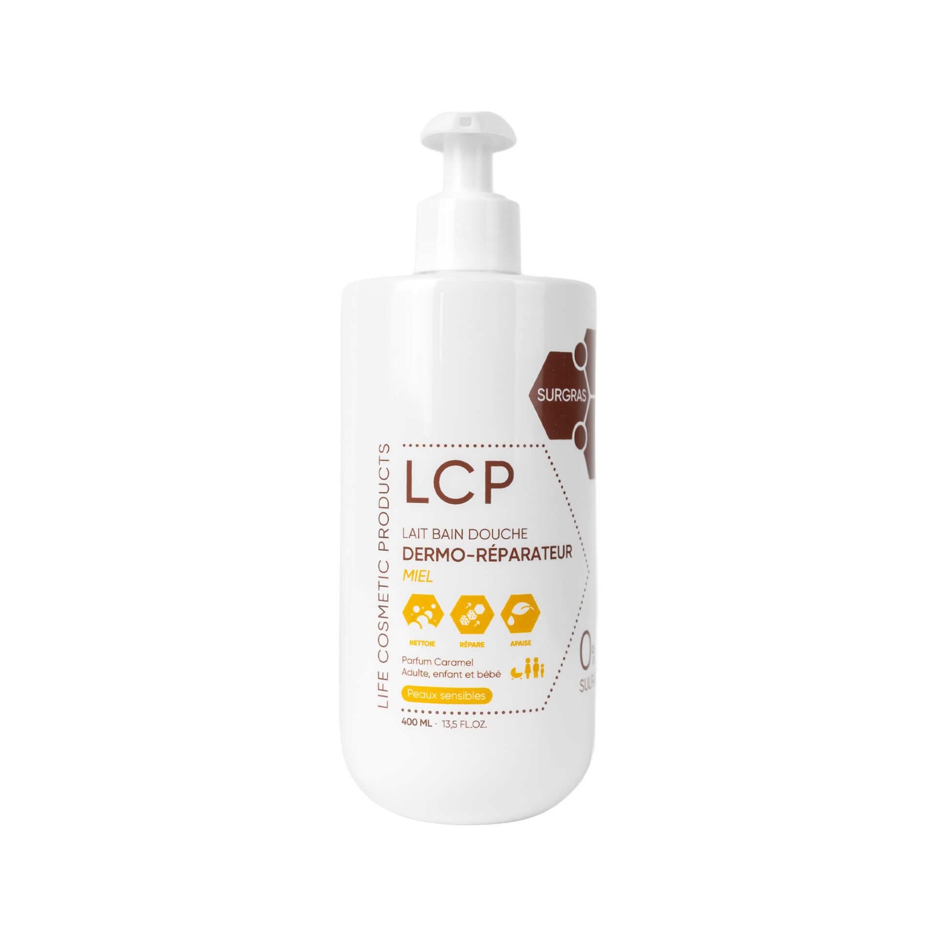 Lcp Lait Bain Douche Miel 400ml