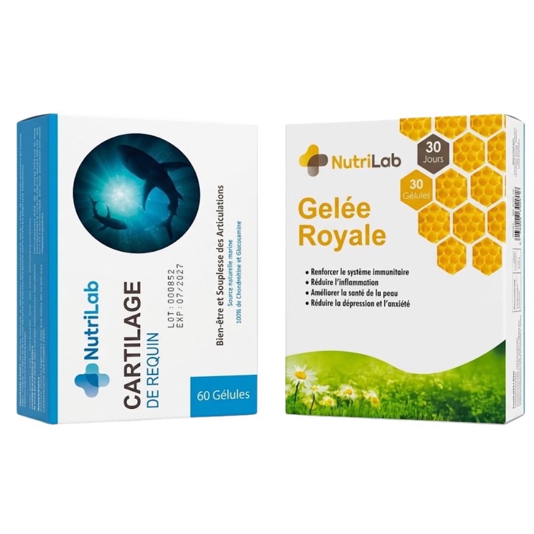 Nutrilab Cartilage De Requin 60 Gelules+Gelee Royale 30 Gelules 1 Nutrilab Cartilage De Requin 60 Gelules+Gelee Royale 30 Gelules