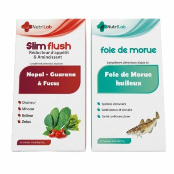 Nutrilab Slim Flush 60 Gelules+Foie De Morue 30 Gelules Pack