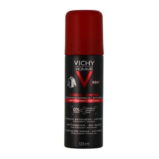 Vichy Deodorant Aerosol Clinical Control Spray 96h Homme125ml 1 Vichy Deodorant Aerosol Clinical Control Spray 96h Homme125ml