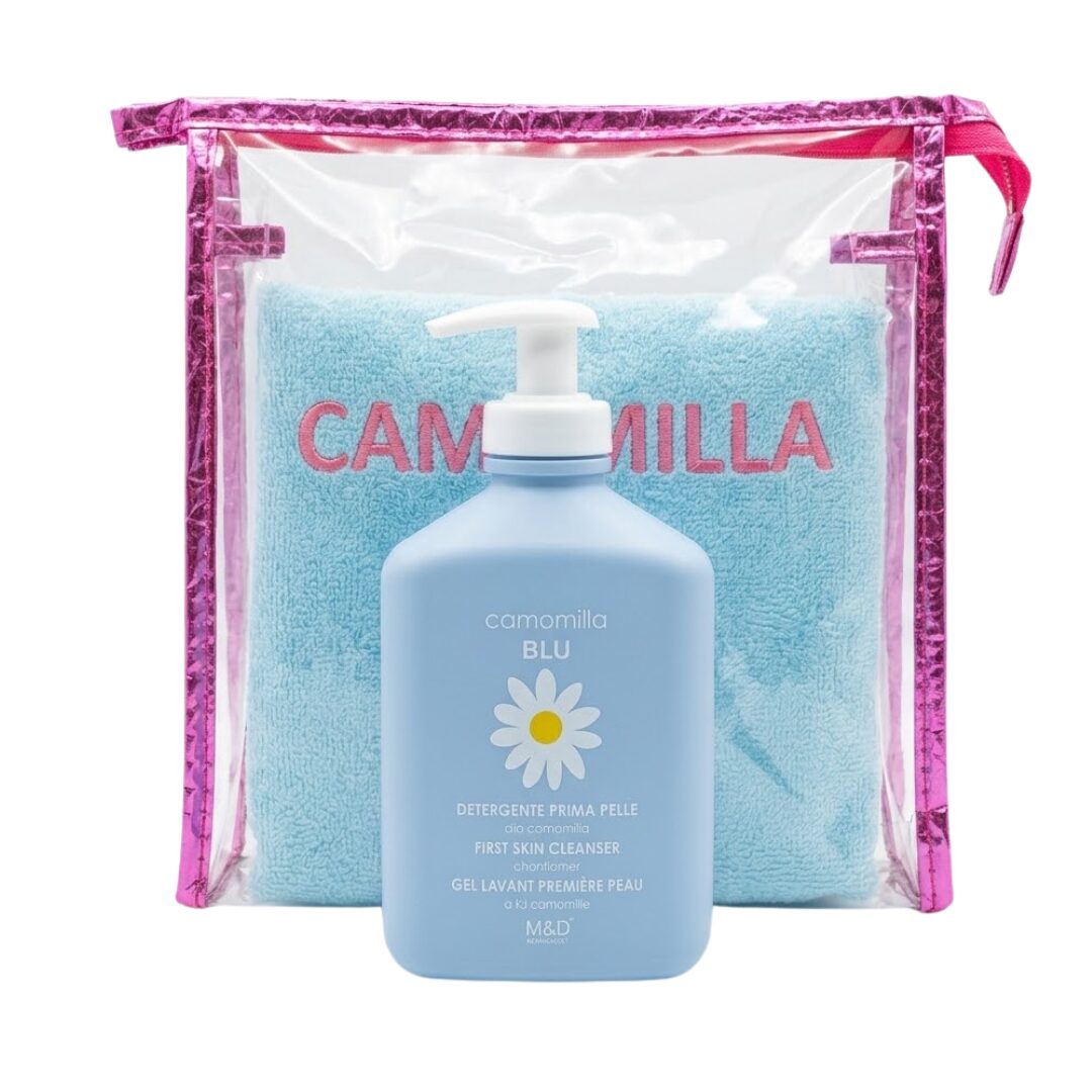 Camomilla Blu gel lavante premiere peau 300ml+Serviette Trousse 1 Camomilla Blu gel lavante premiere peau 300ml+Serviette Trousse