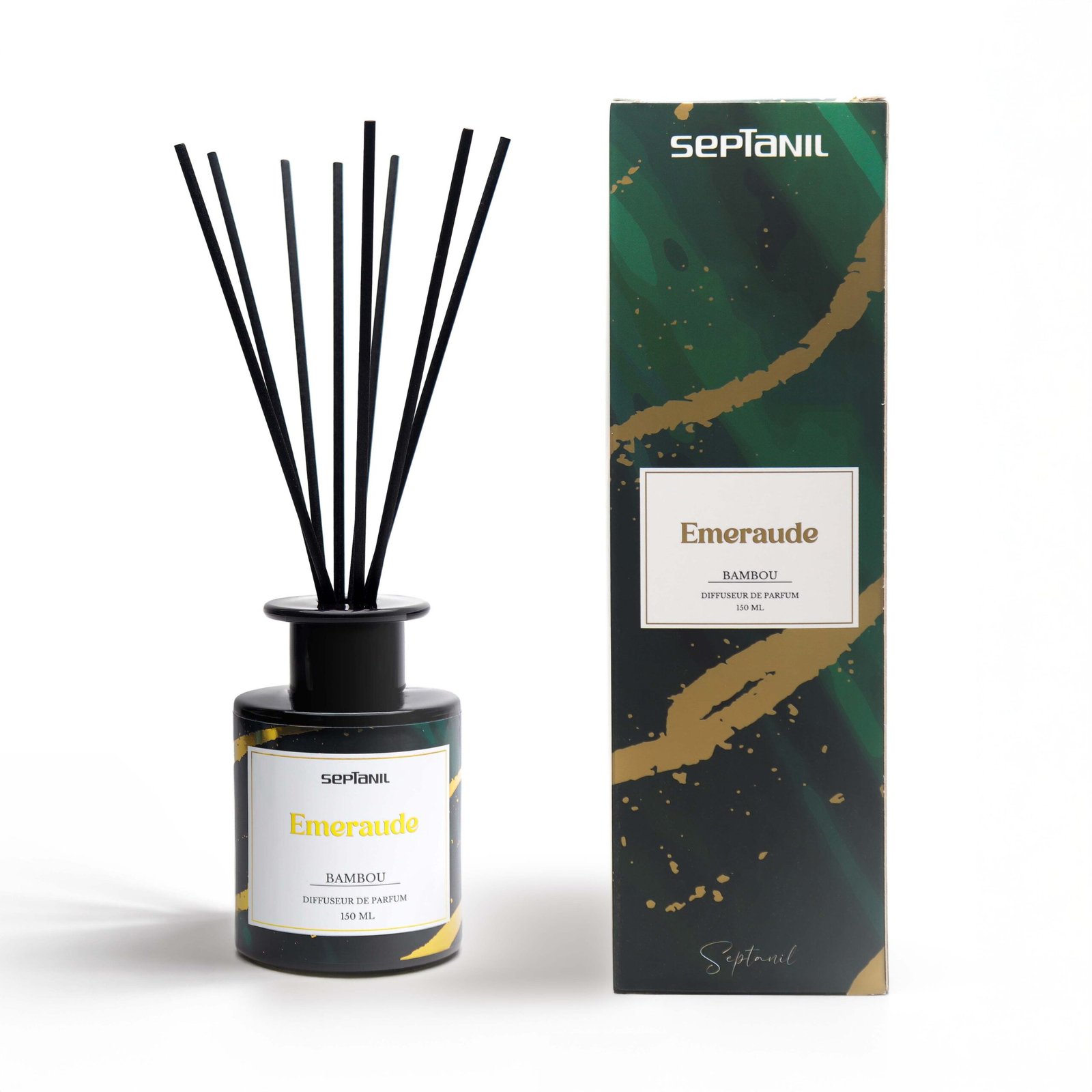 Septanil Diffuseur De Senteur En Bambou Emeraude 150ml 1 Septanil Diffuseur De Senteur En Bambou Emeraude 150ml
