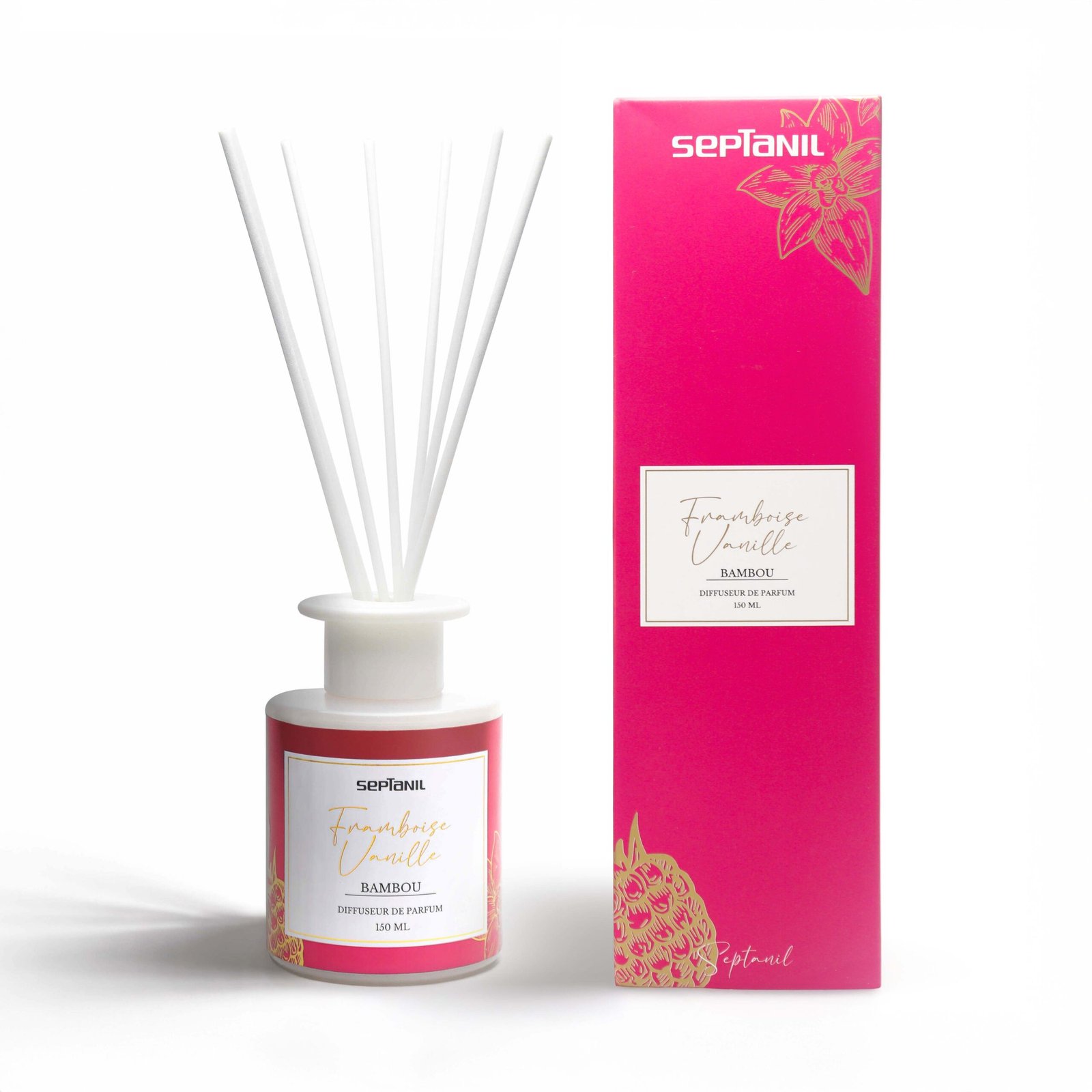 Septanil Diffuseur De Senteur En Bambou Vanille Framboise 150ml 1 Septanil Diffuseur De Senteur En Bambou Vanille Framboise 150ml