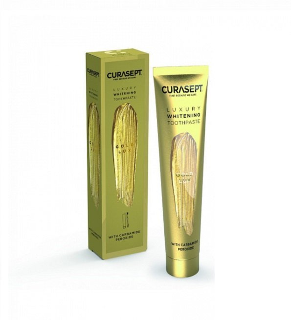 CURASEPT GOLD LUXURY WHITENING DENTIFRICE 75ML 1 CURASEPT GOLD LUXURY WHITENING DENTIFRICE 75ML