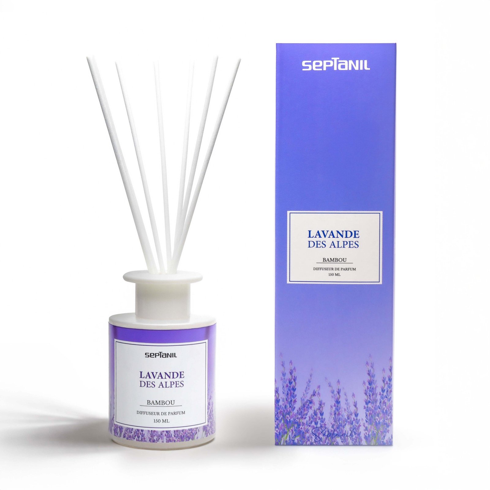Septanil Diffuseur De Senteur En Bambou Lavande 150ml 1 Septanil Diffuseur De Senteur En Bambou Lavande 150ml